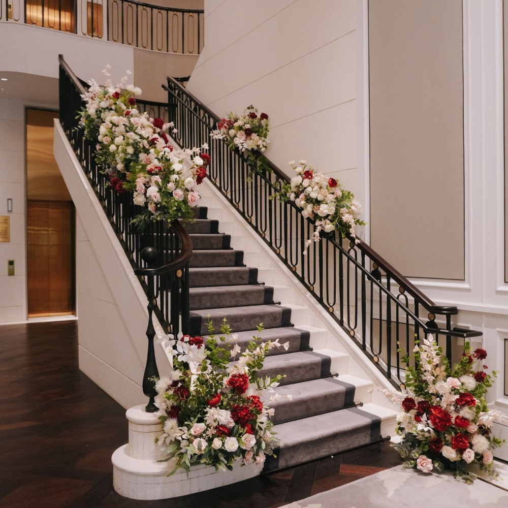 Staircase shop wedding decor